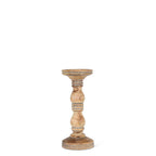 Turned Pillar Wood Candle Holder