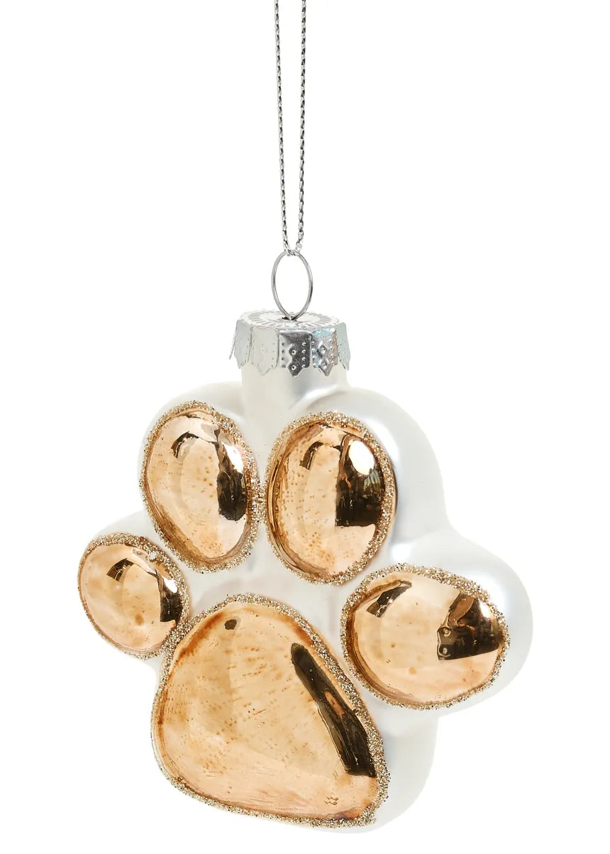 Paw Glass Ornament