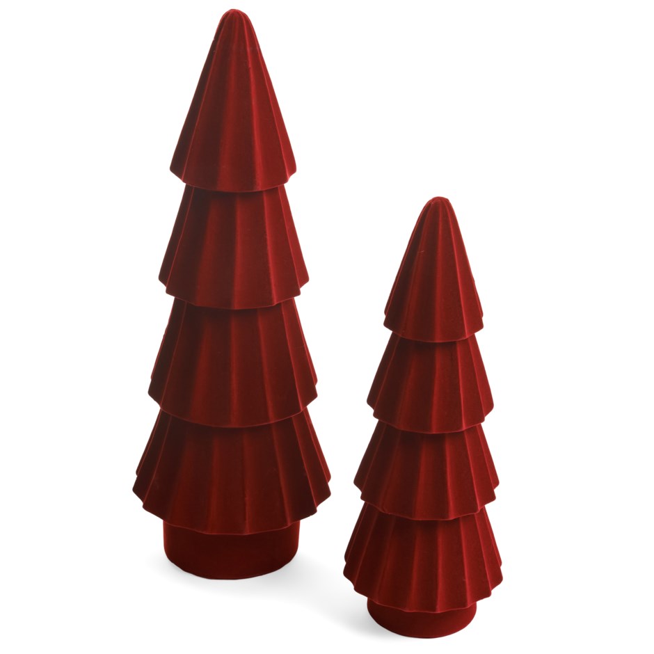 Velvet Burgundy Red Tree 4X12