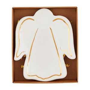 Long Wings Angel Ceramic Tidbit Dish