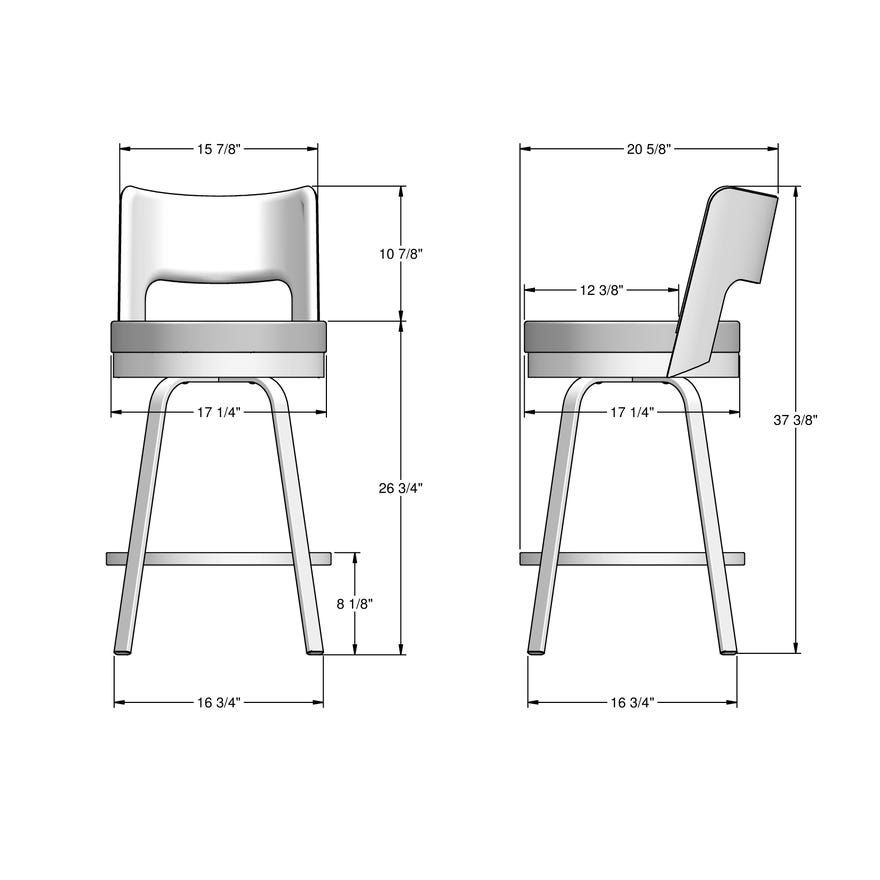 Brock Stool by Amisco