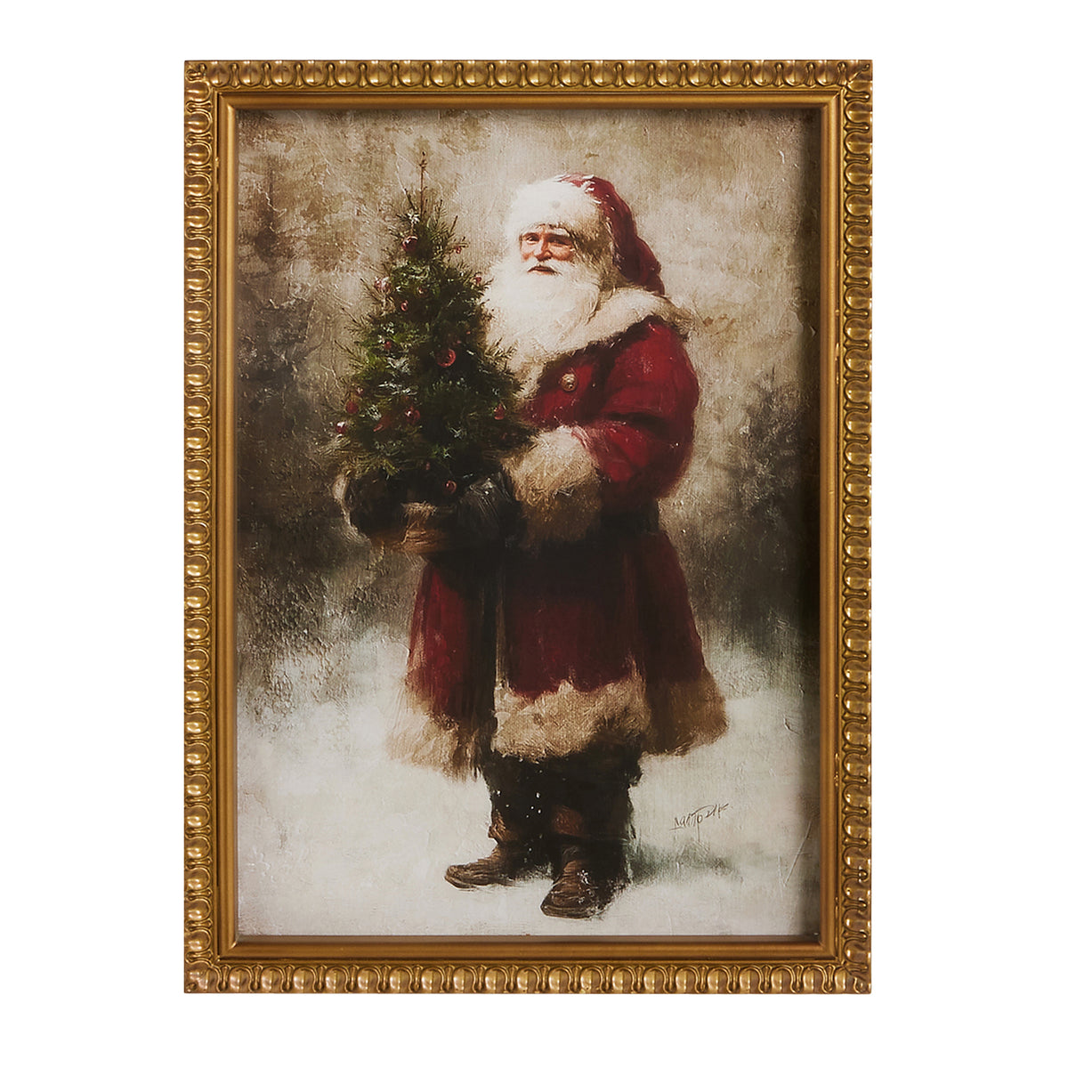 18" Christmas Traditions Wall Art with Antique Gold Frame
