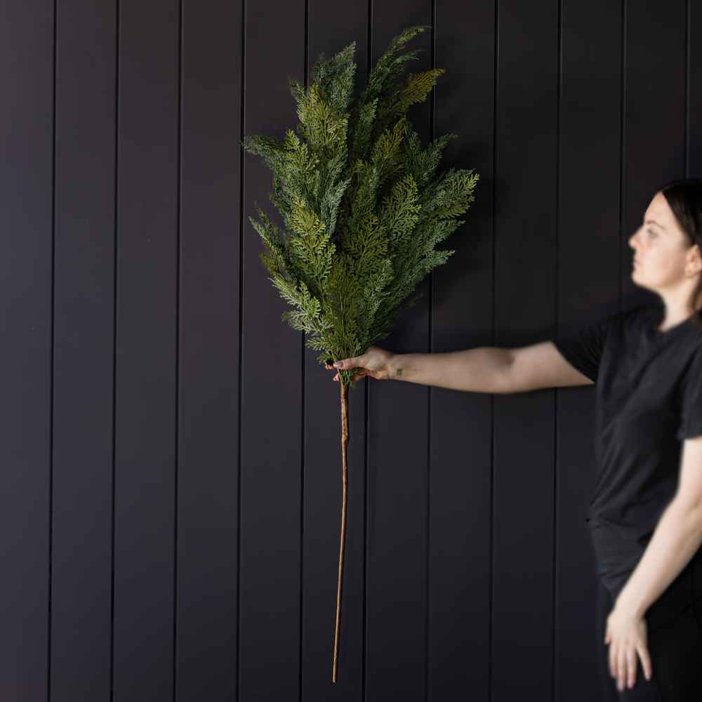 Cypress Leaf Full Real Touch Stems 41" Pre Lit