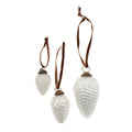 Glass Pinecone Holiday Ornament