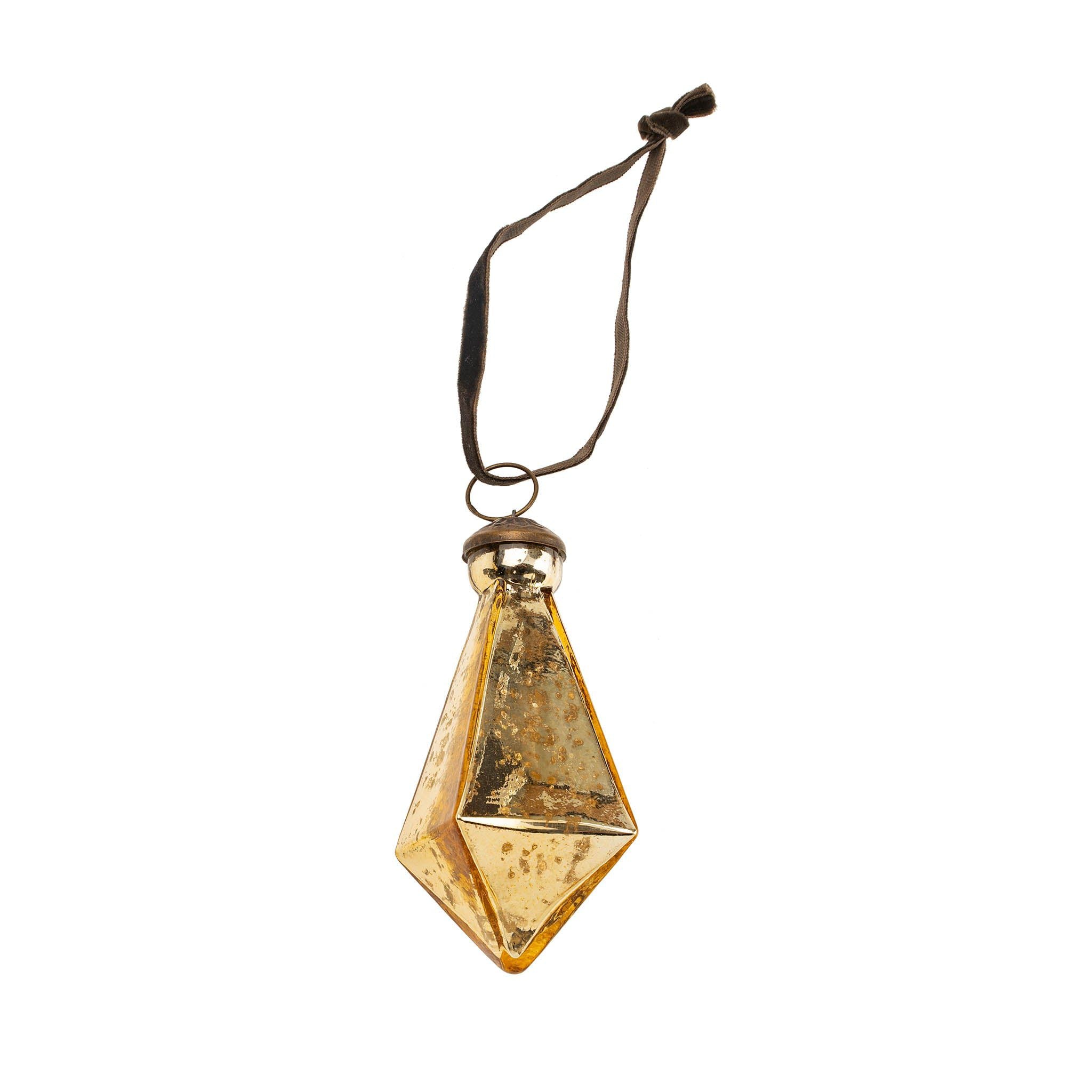 Large Diamond Droplet Holiday Ornament