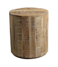 Eva Round Mango Wood Side Table