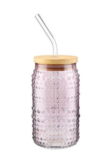 Hobnail Tumbler with Straw- Lilac