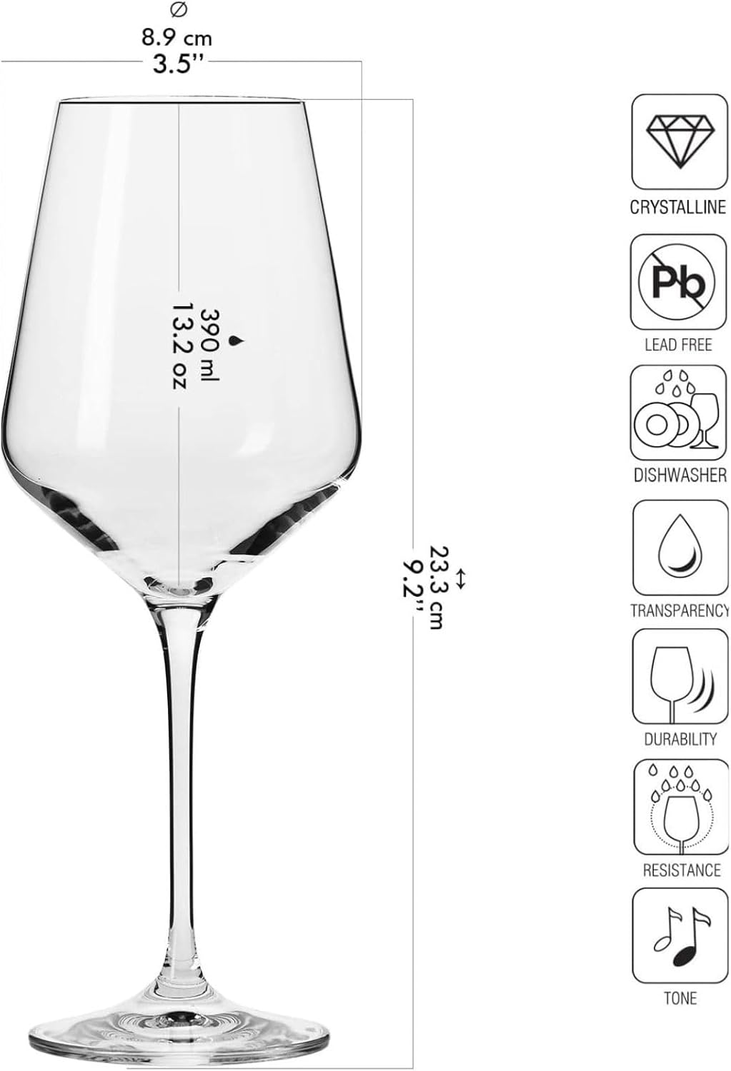 Krosno s/4 White wine glasses