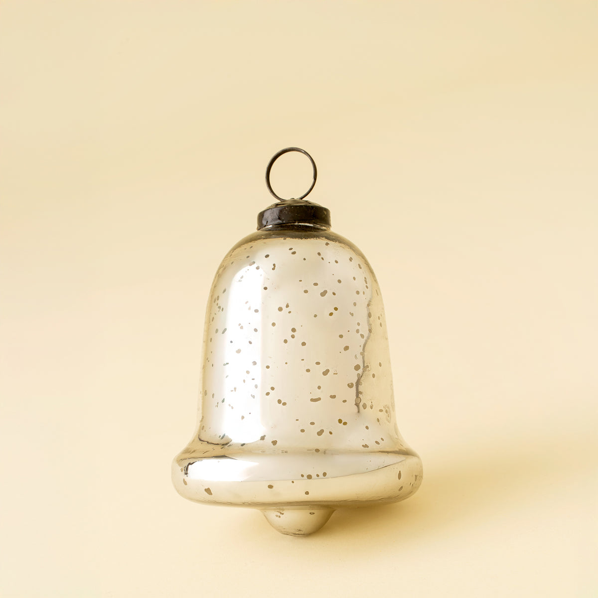 Silver Glass Bell Ornament