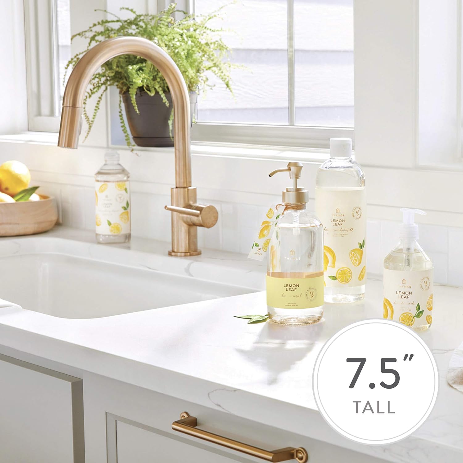 Glass Hand Soap Lemon Leaf