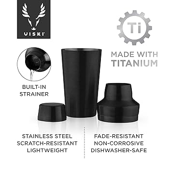 Titanium cocktail shaker by Viski