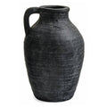 Terracotta Black Wash Vase With Handle
