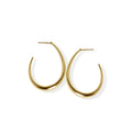 Luxe Crescent Hoop Earrings- Gold