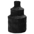 Small Black Wave Textured Vase