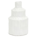 Small White Wave Textured Vase