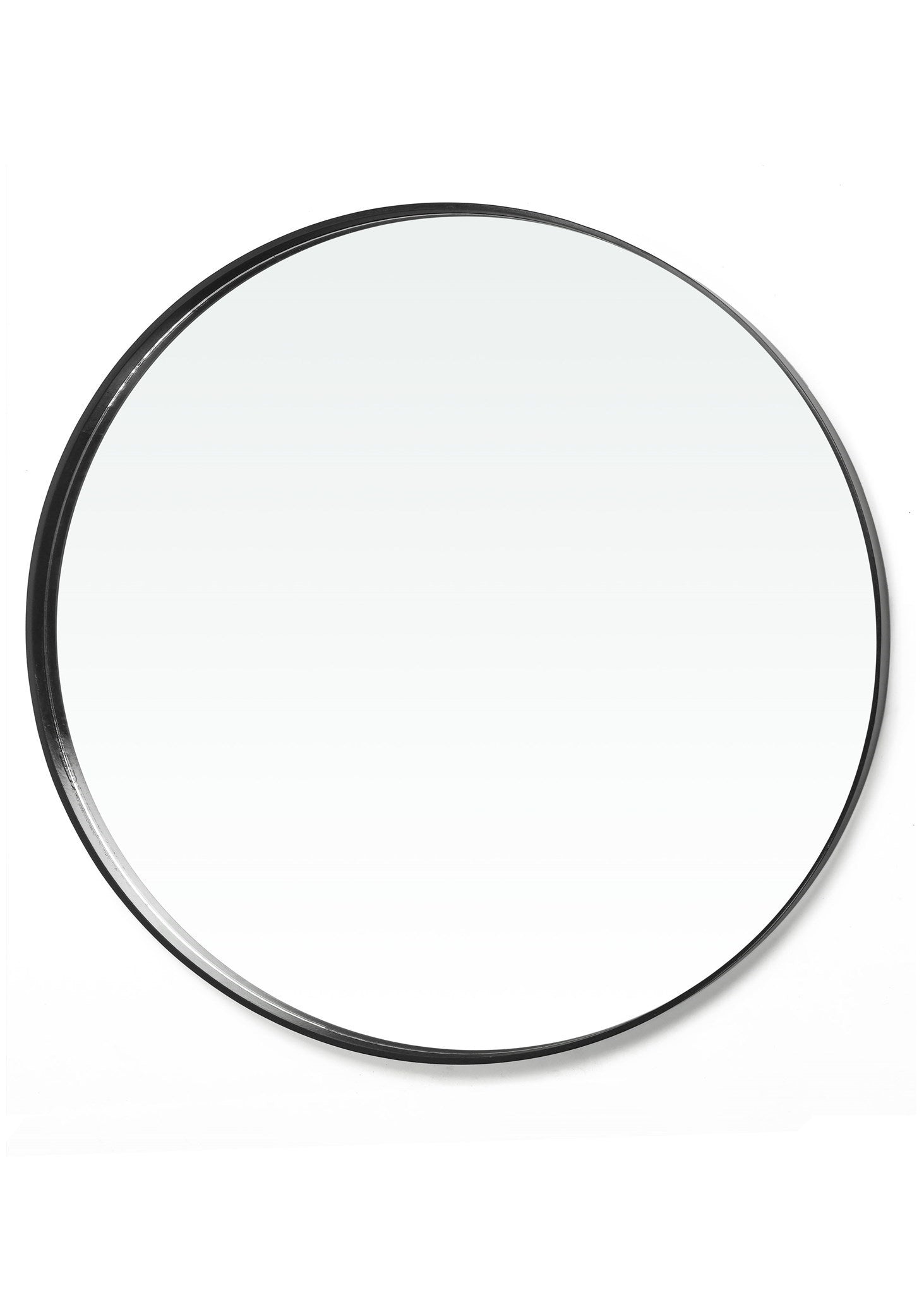 Mora Black Round Mirror 47"