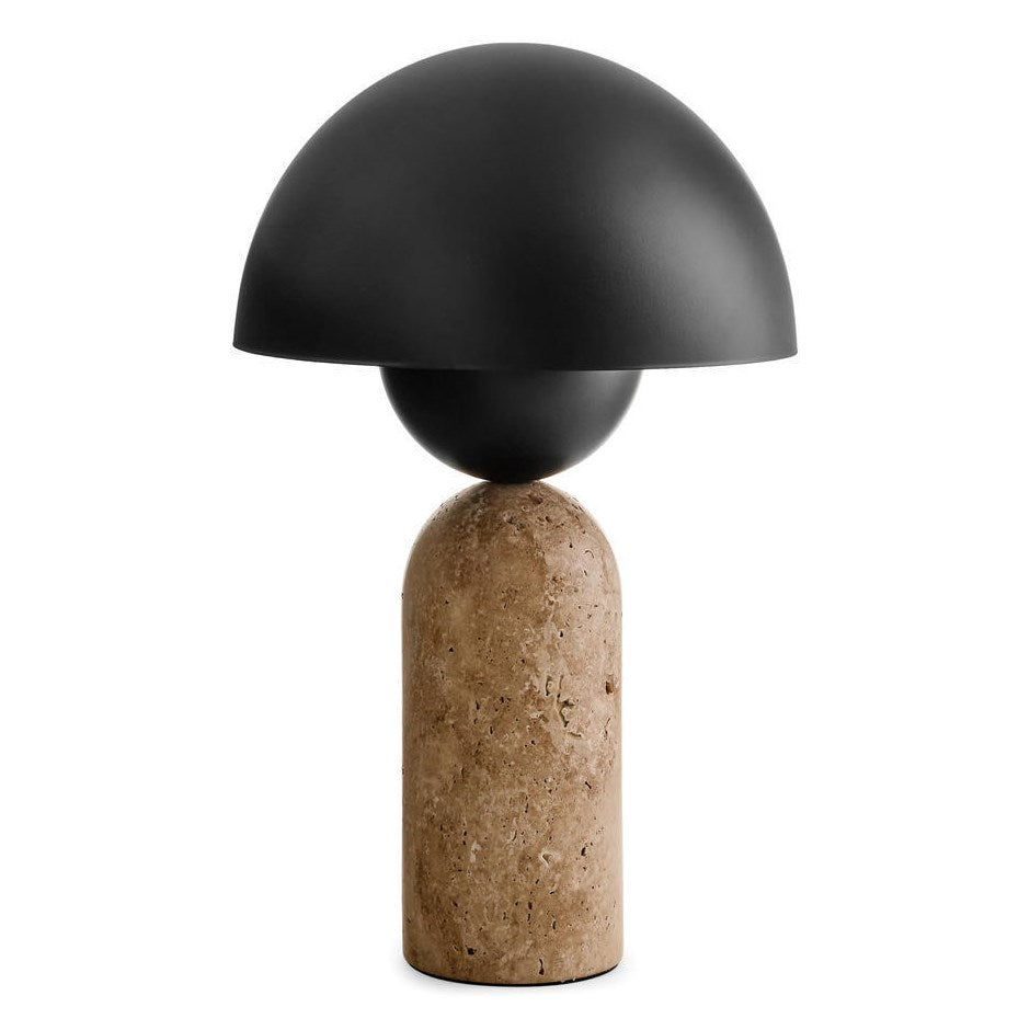 Travertine Base Iron Table Lamp