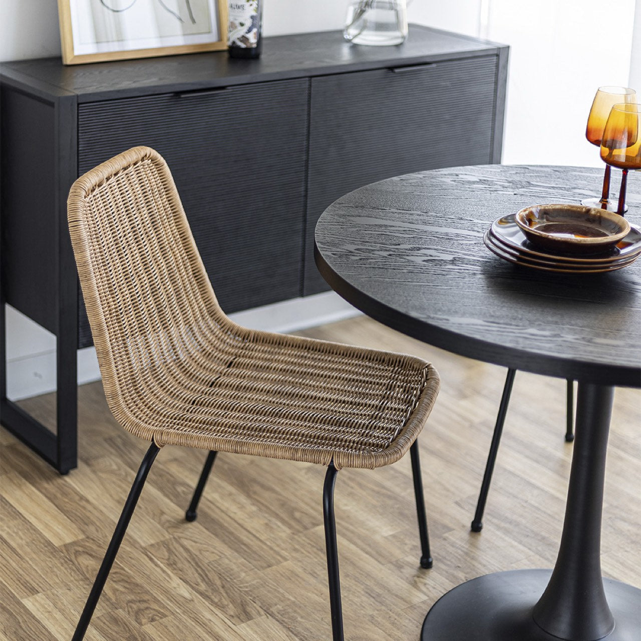 Calabria Stackable Dining Chair - Natural