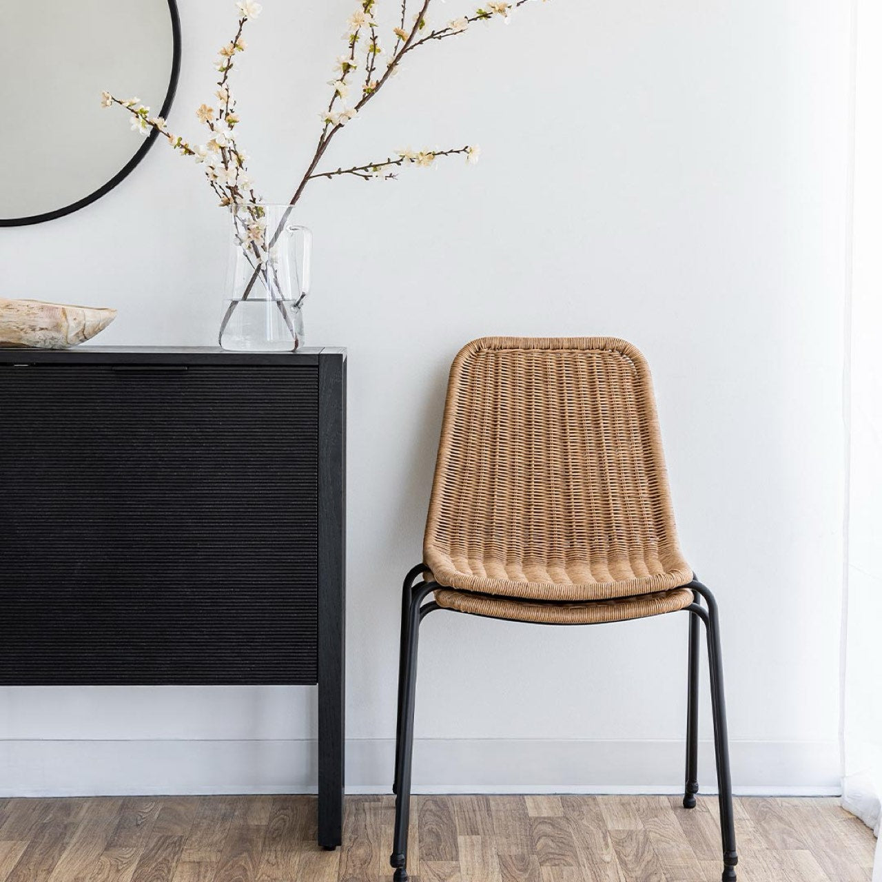 Calabria Stackable Dining Chair - Natural