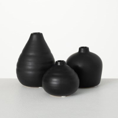 Medium Black Bud Vase