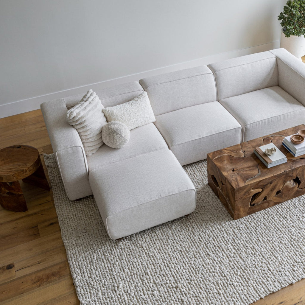 Crush Cushion - Square - Cream
