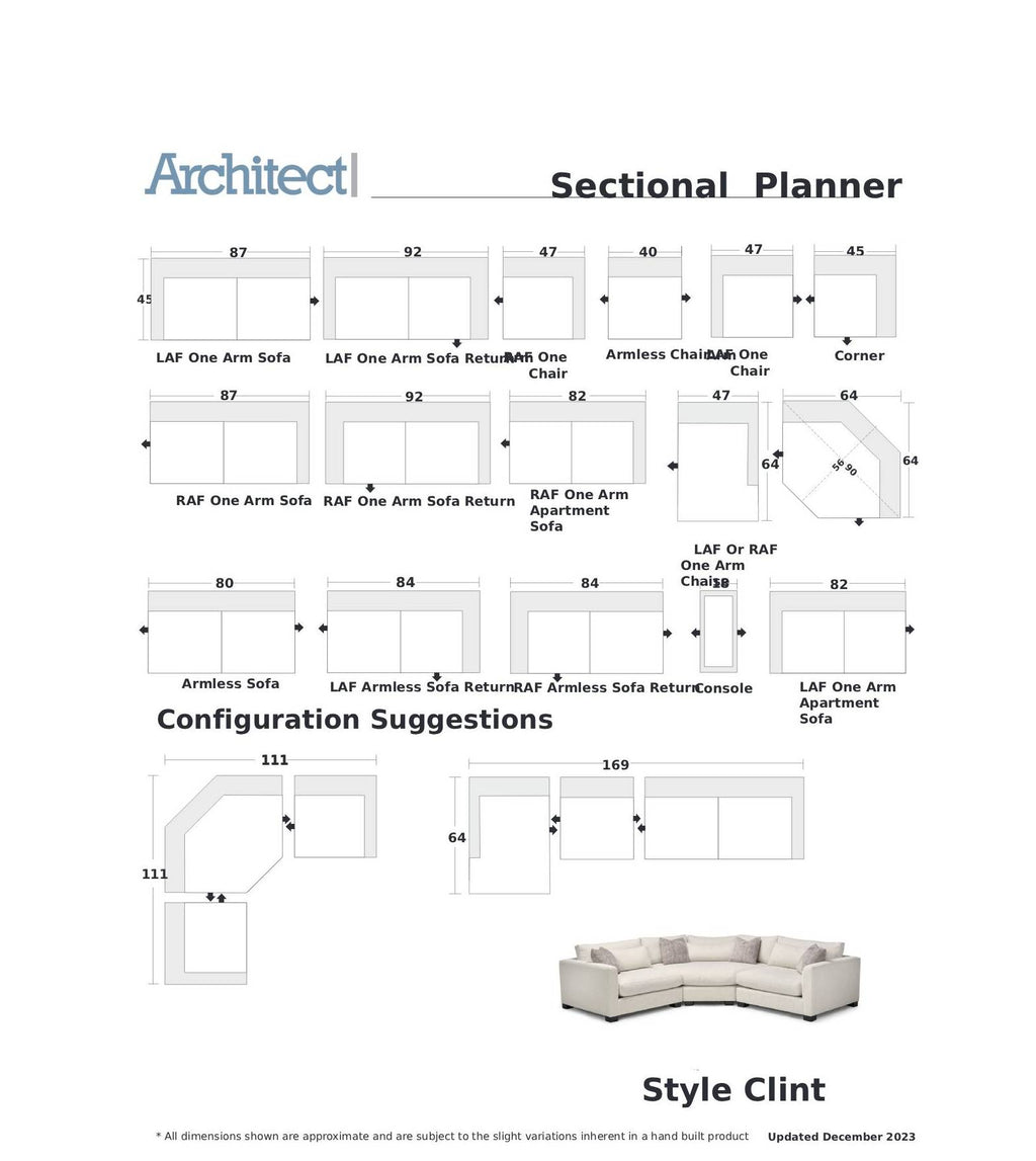 Clint Sofa/Sectional