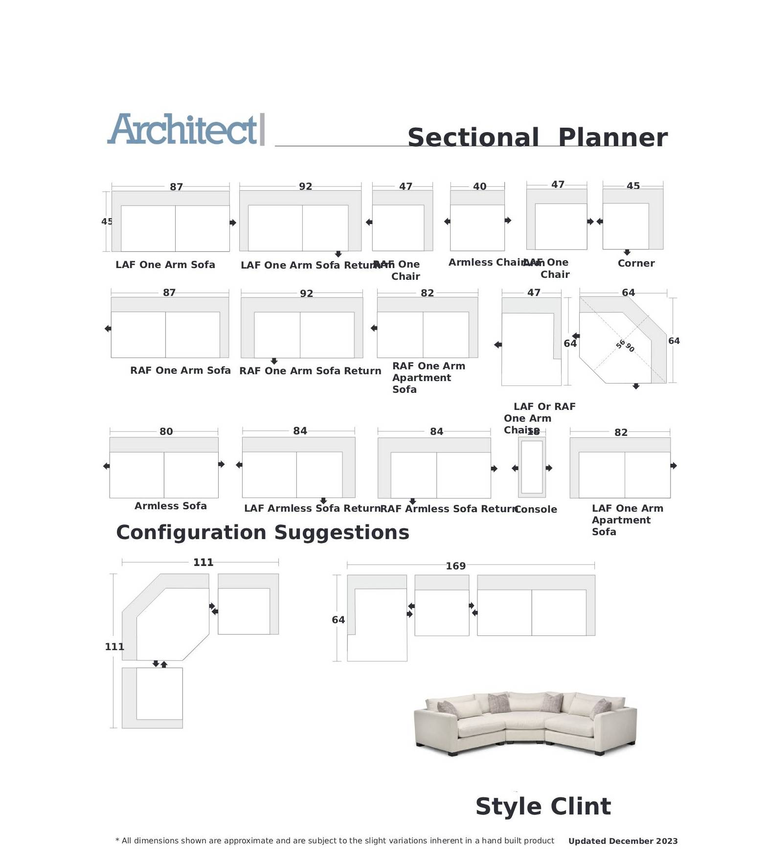 Clint Sofa/Sectional