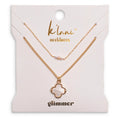Glimmer Gold with Pearl Necklace Set by K'lani