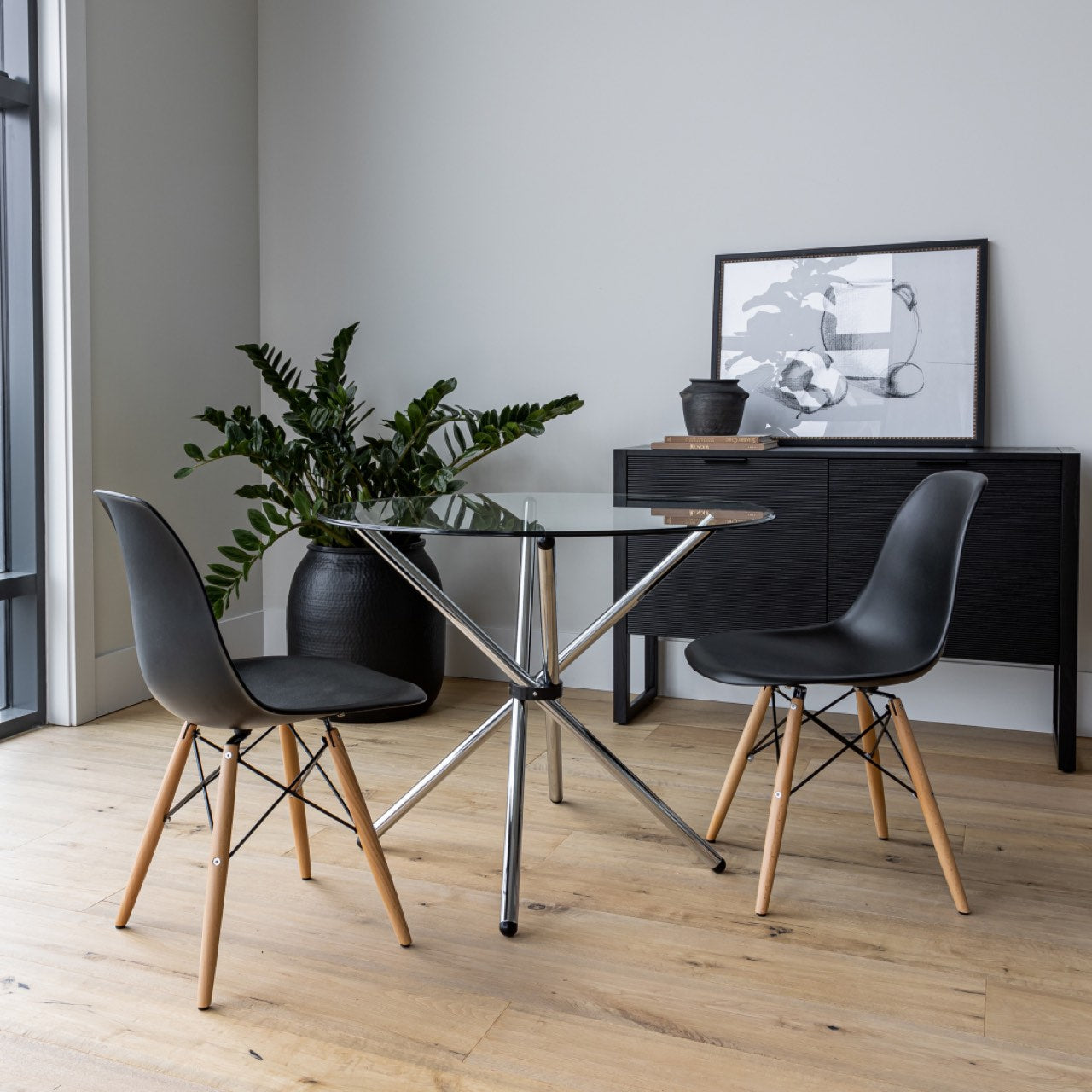 Edie Dining Table - Chrome