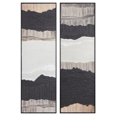 22x70 textured neutrals wall art