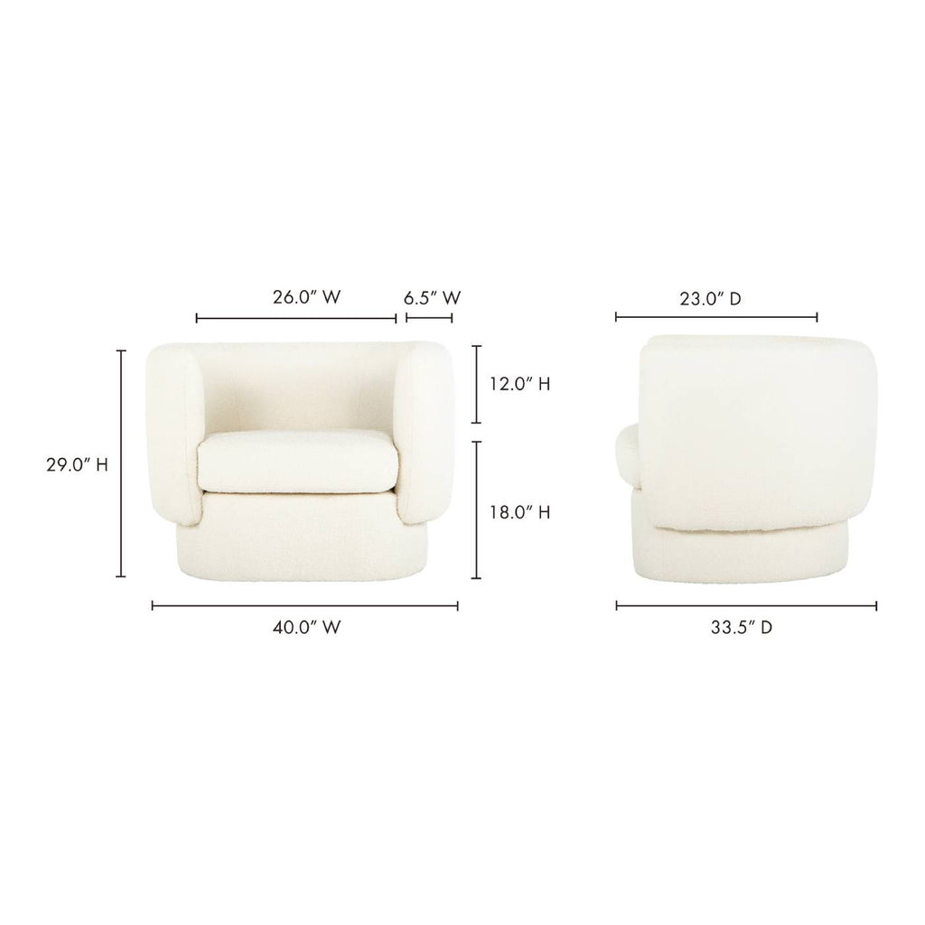 Koba Chair Maya boucle white