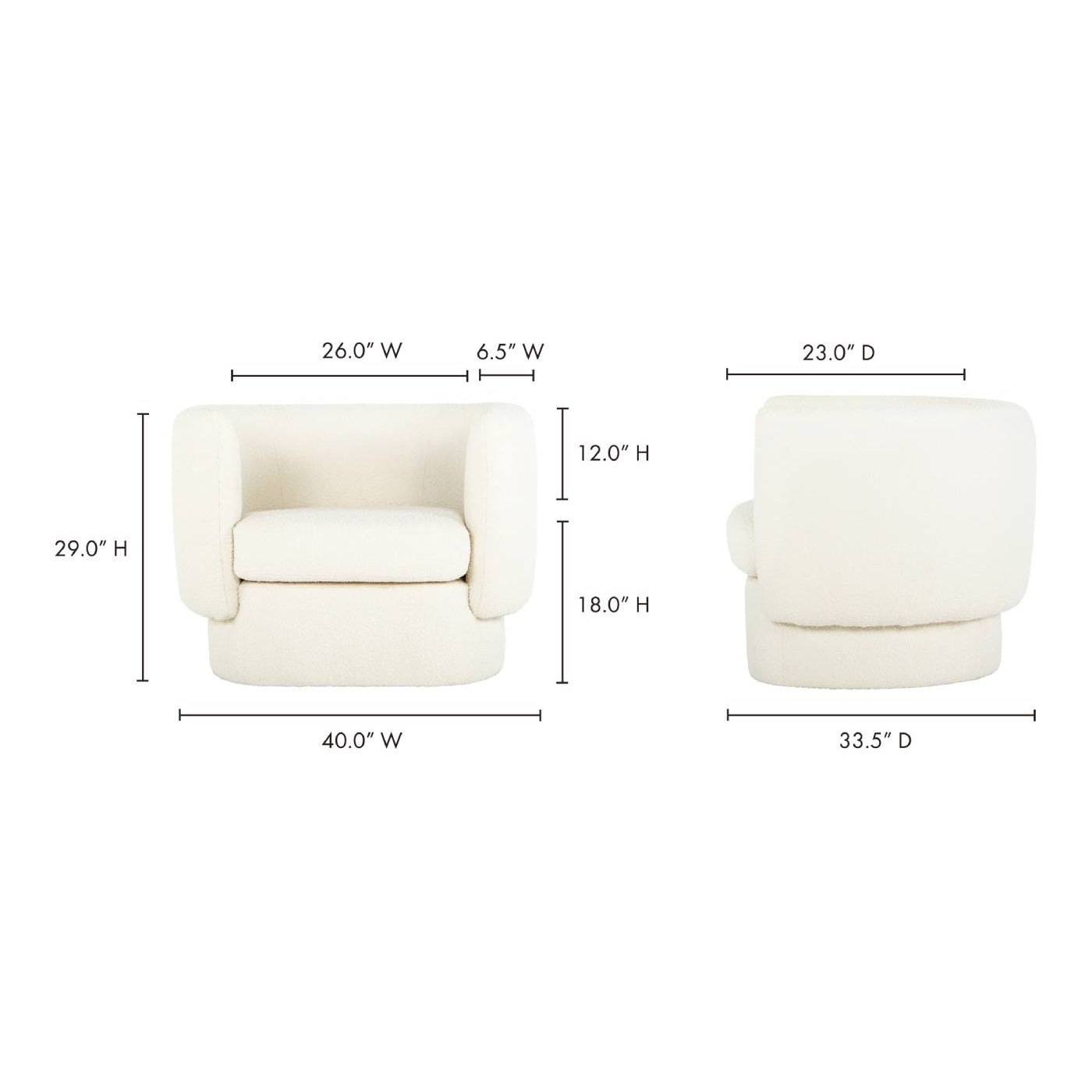 Koba Chair Maya boucle white