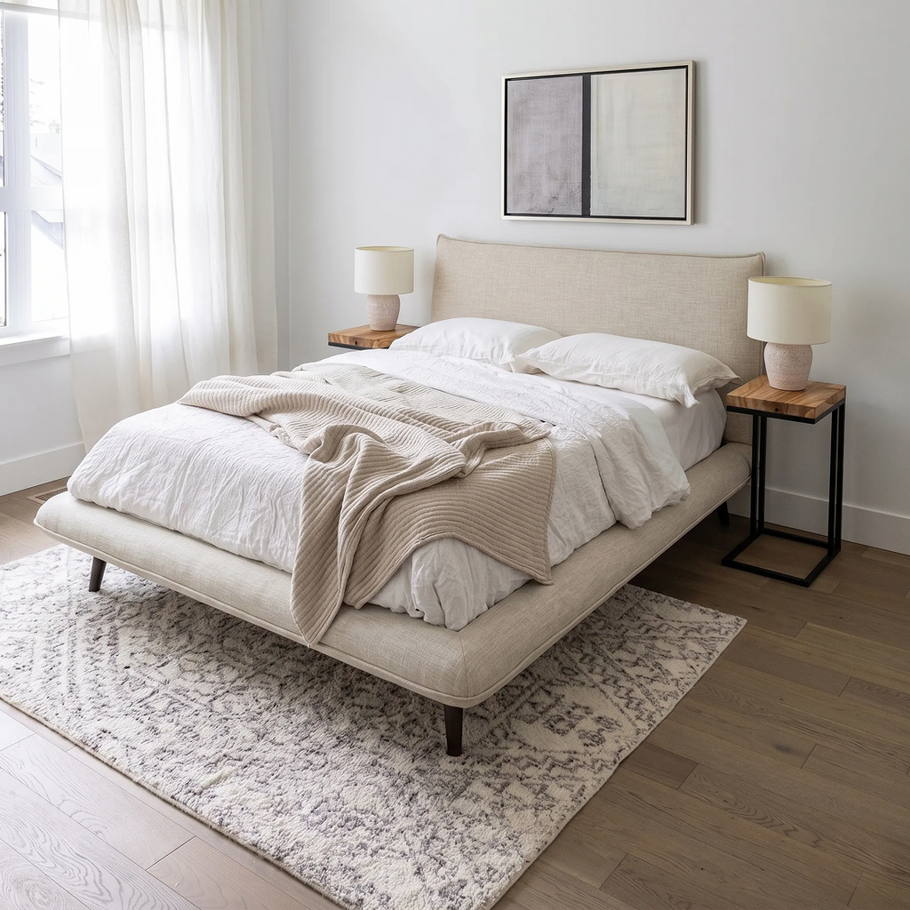 Fable Queen Bed - Ecru