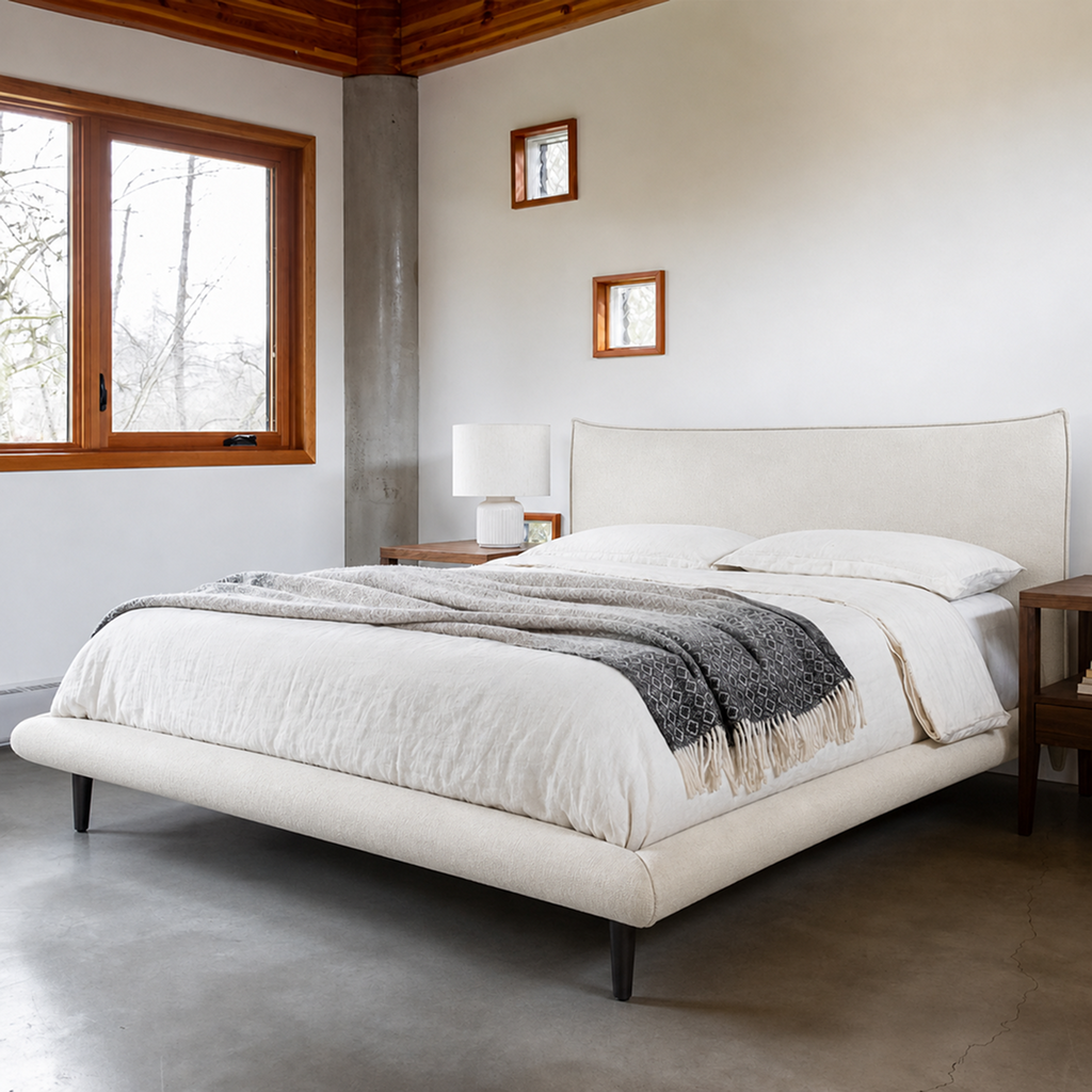 Fable Queen Bed - Ecru