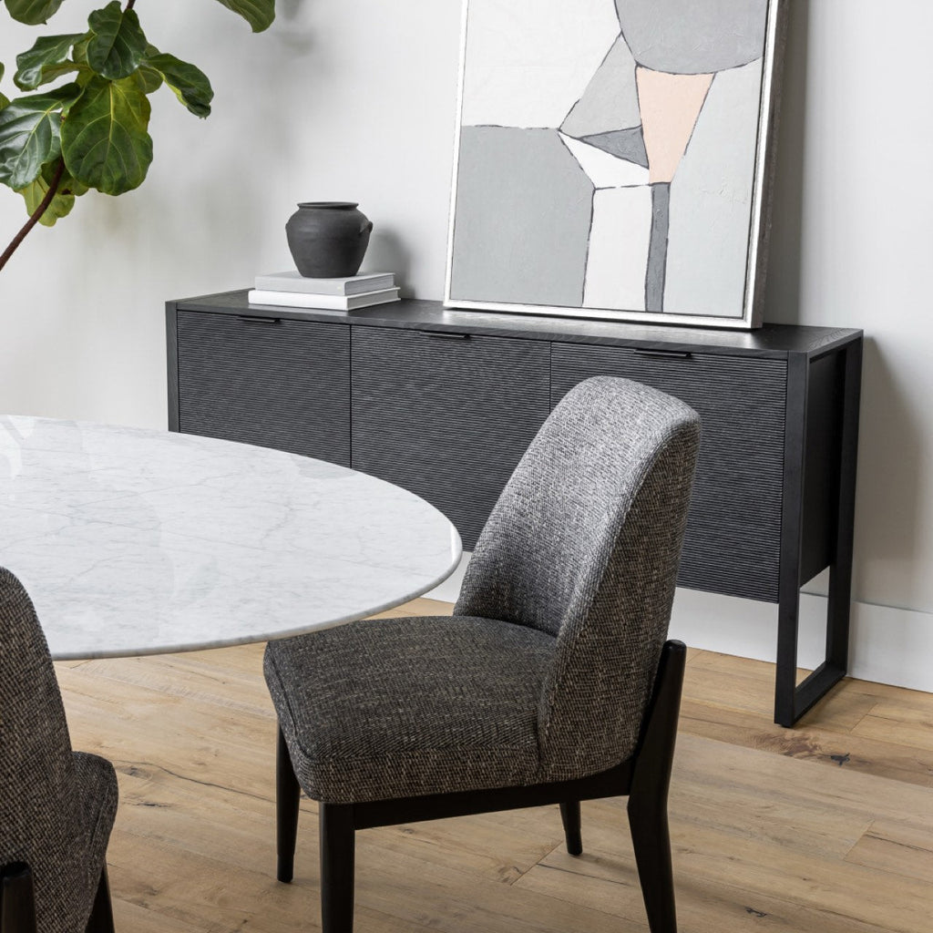 Fawcett Dining Chair - Dark Base - Pepper