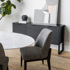 Fawcett Dining Chair - Dark Base - Pepper