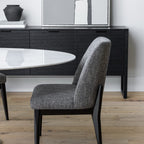 Fawcett Dining Chair - Dark Base - Pepper