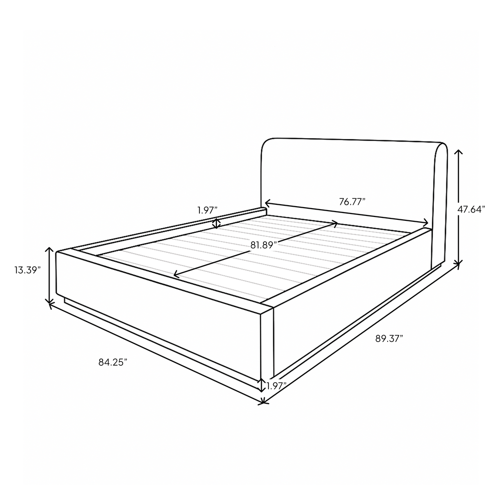 Faye Queen Storage Bed Short - Velvet Fern