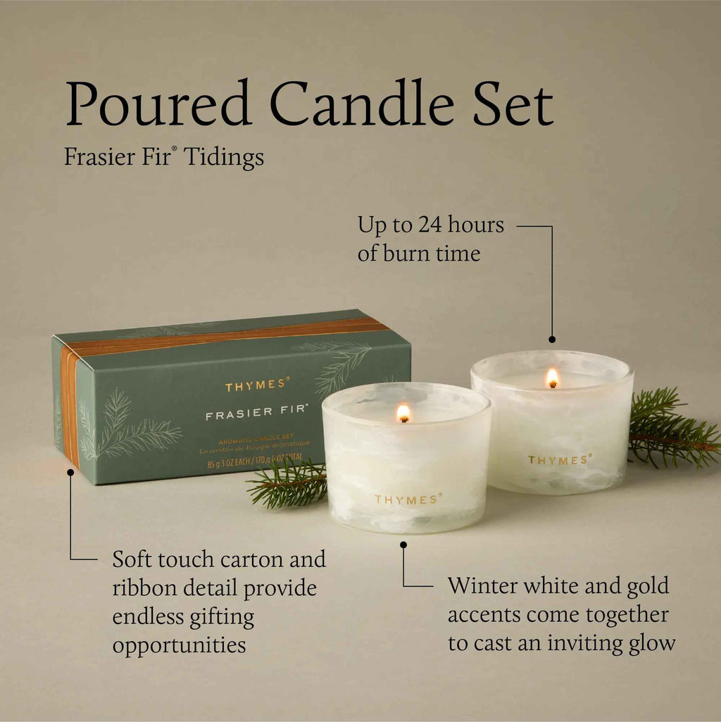 Frasier Fir® Tidings Poured Candle Set of 2