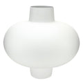Ivory Metal Orb Vase Large 8"