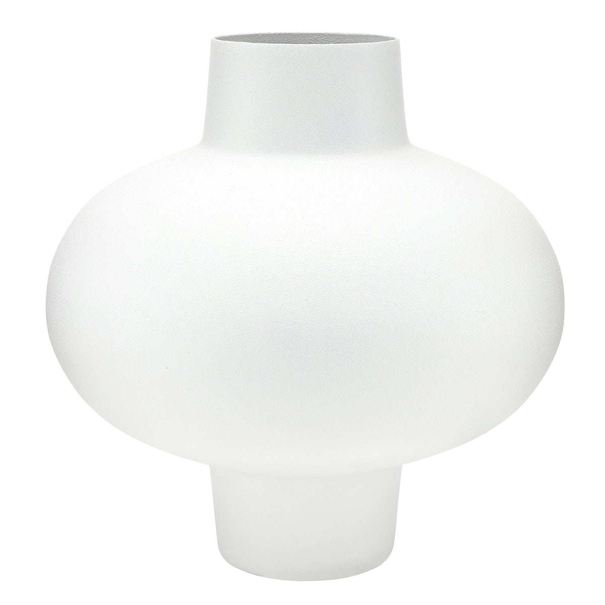 Ivory Metal Orb Vase Medium 6.5"