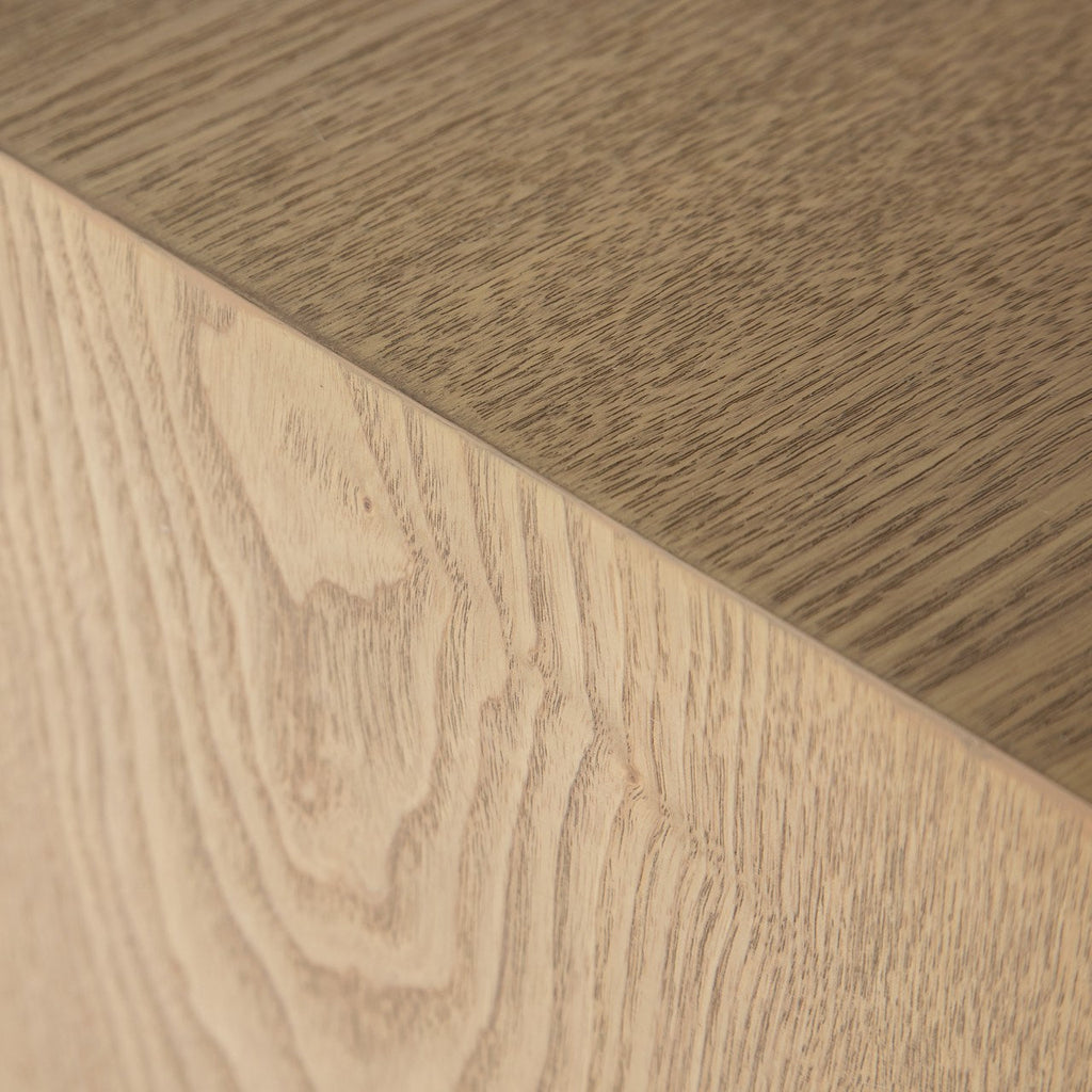 Forest Coffee Ottoman - Cream and Blonde Oak