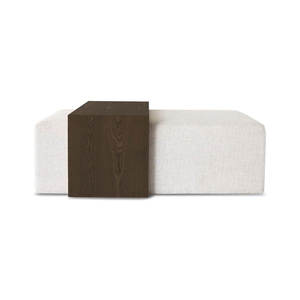 Forest Coffee Ottoman - Cream and Dark Brown