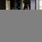 Forest Coffee Ottoman - Cream and Dark Brown