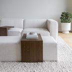 Forest Coffee Ottoman - Cream and Dark Brown