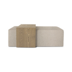 Forest Coffee Ottoman - Truffle Boucle and Blonde Oak