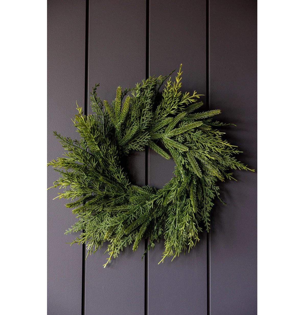 Norfolk & Cypress Mixed Wreath 14"