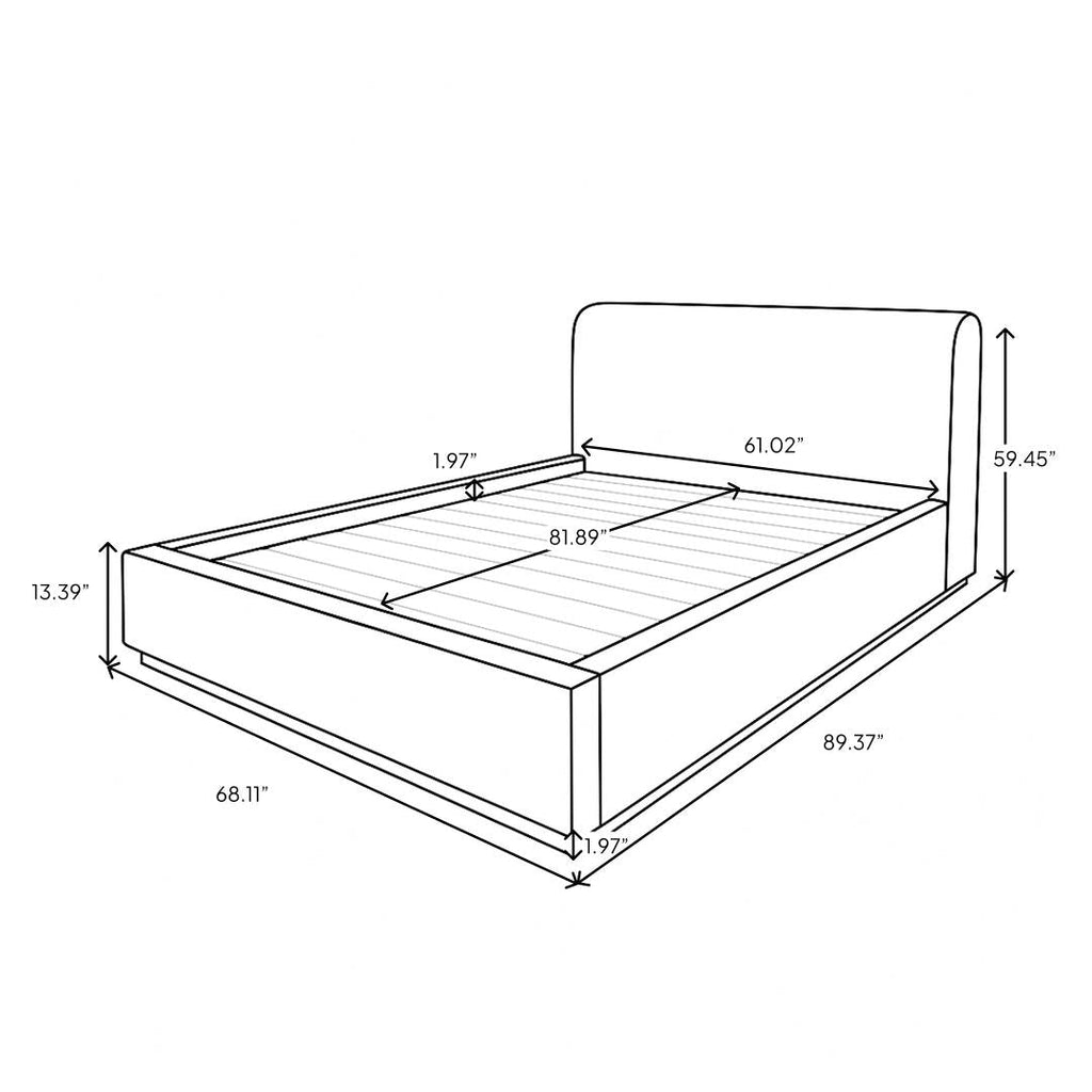 Faye Queen Bed Short - Truffle