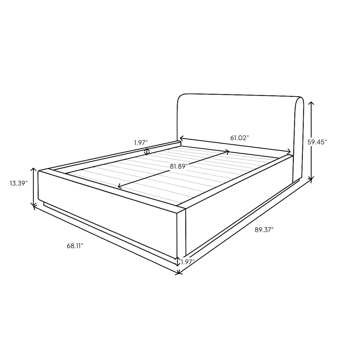 Faye Queen Bed Short - Off White