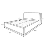 Faye Queen Bed - Off White